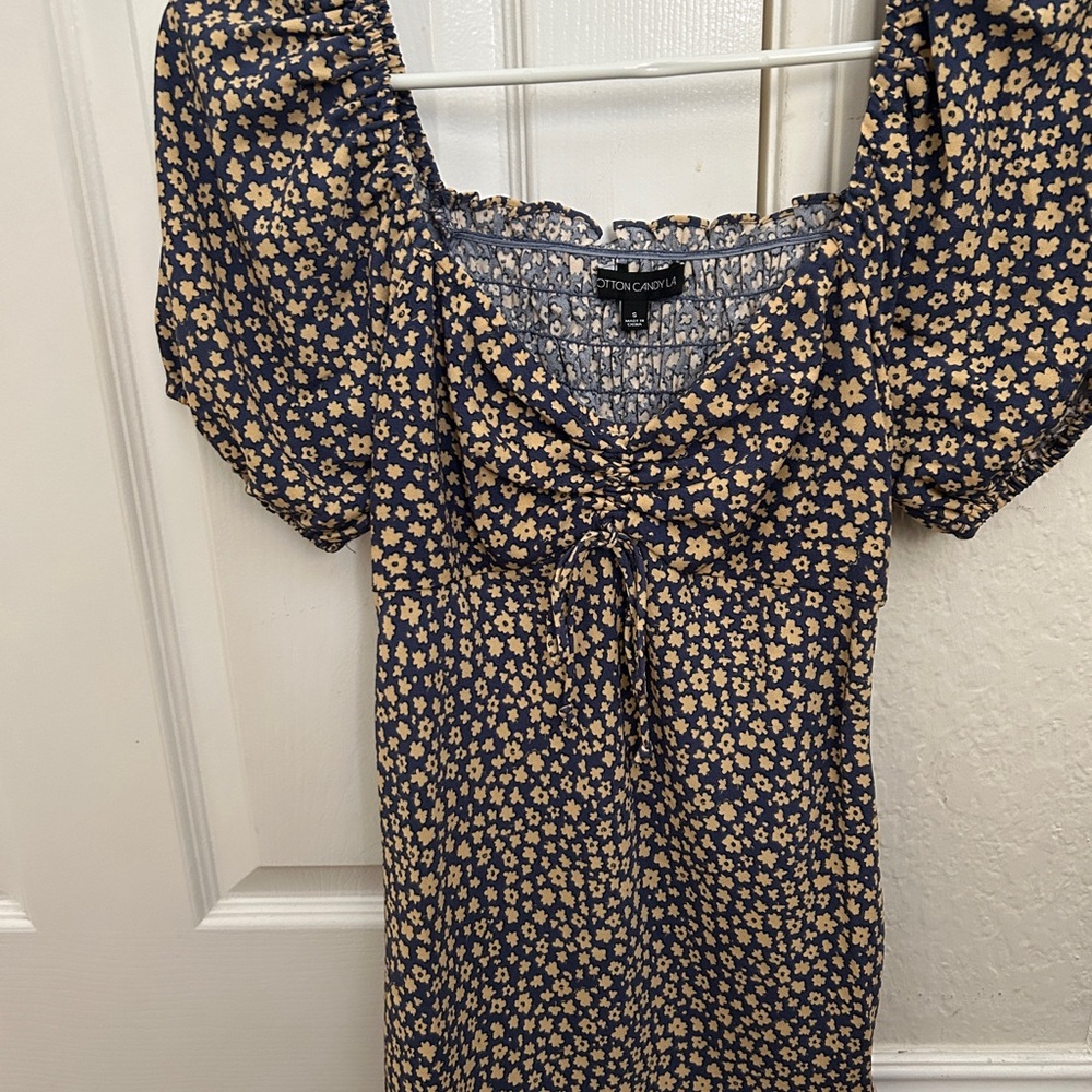 Cotton candy LA mini floral dress